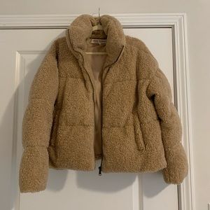 Free People Teddy Bear Puffer Coat
